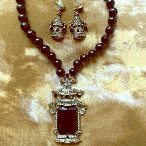 HEIDI DAUS~ Pagoda Necklace and Earrings set -⛩